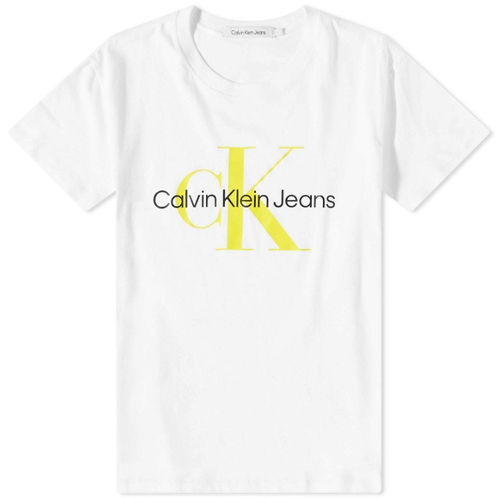 Photo: Calvin Klein Men's Seasonal Monologo T-Shirt in Bright White