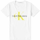 Calvin Klein Men's Seasonal Monologo T-Shirt in Bright White