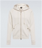 Tom Ford - Leather-trimmed cashmere hoodie