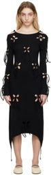 J.Kim Black Petal Midi Dress