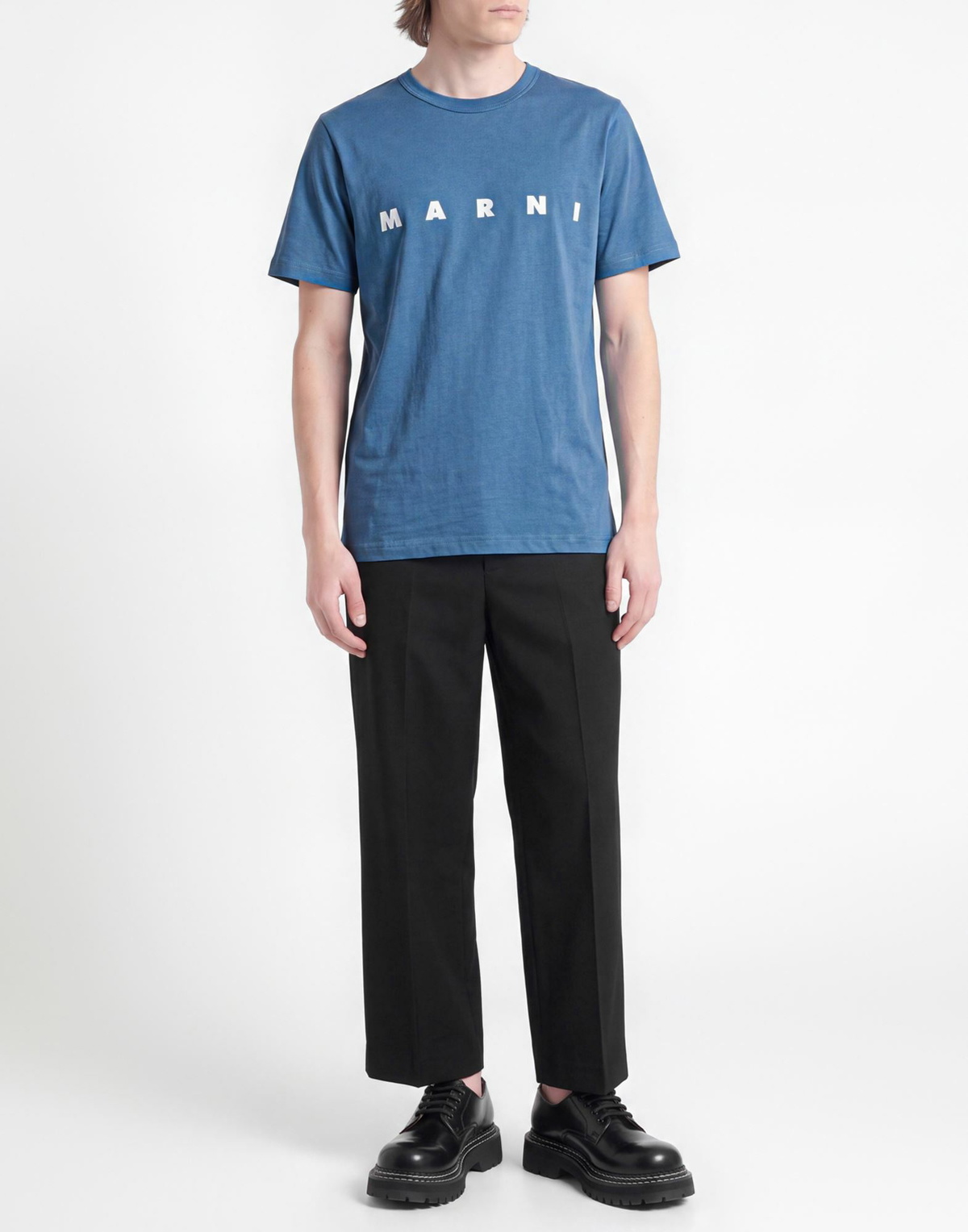 Marni Mens T-shirt Slate in Blue