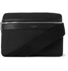 SAINT LAURENT - Leather-Trimmed Canvas Messenger Bag - Black