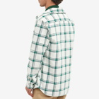 DENHAM Men's Barker Check Overshirt in Evergreen