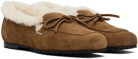 Aeyde Brown Jasper Shearling Loafers