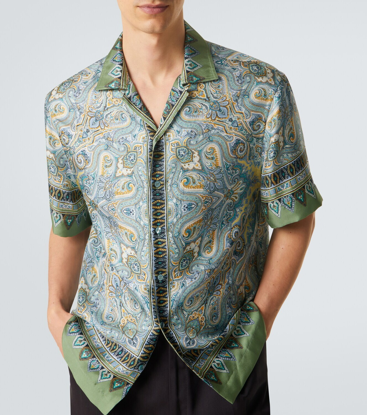 Etro Paisley silk twill shirt