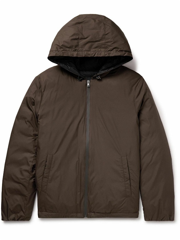 Photo: Yves Salomon - Slim-Fit Shell Hooded Down Jacket - Brown