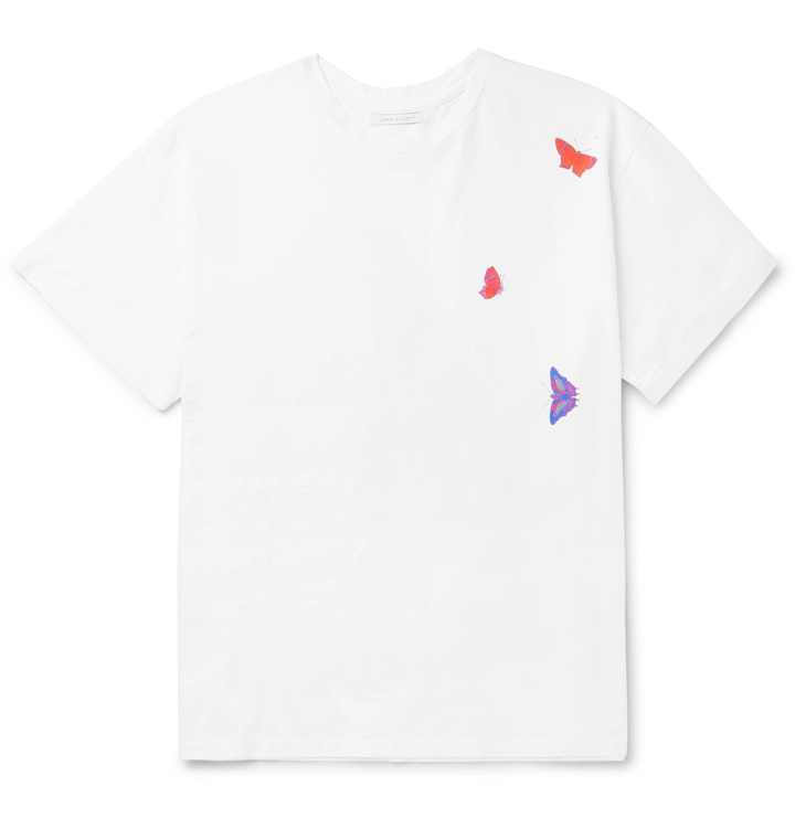 Photo: John Elliott - Printed Cotton-Jersey T-Shirt - White