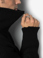 SHAY 18K White Gold Pavé Diamond Link Ring