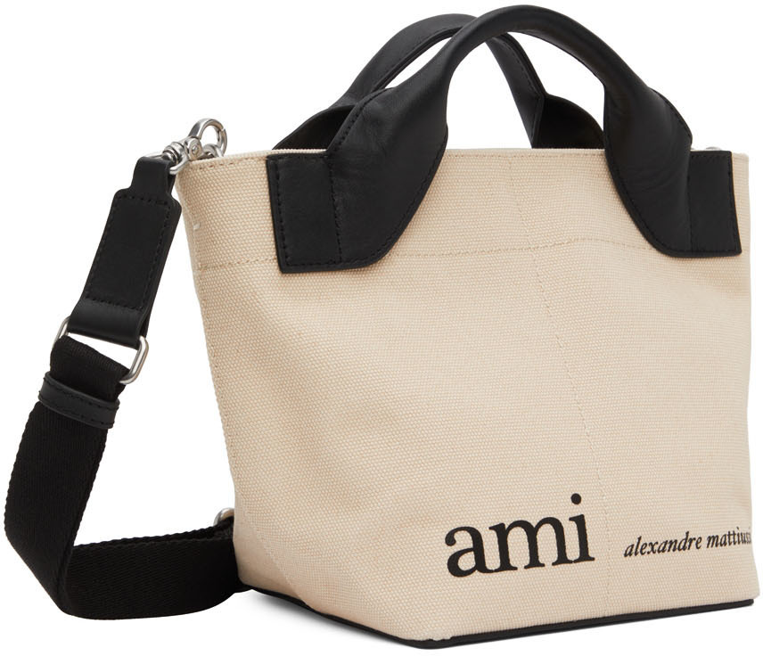 AMI Alexandre Mattiussi Beige Small Market Tote AMI