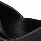 MM6 Maison Margiela Men's Crossover Calf Leather Cardholder in Black