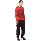 Alexander McQueen Red Etched Skull T-Shirt