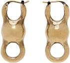 Acne Studios Gold Antiqued Earrings
