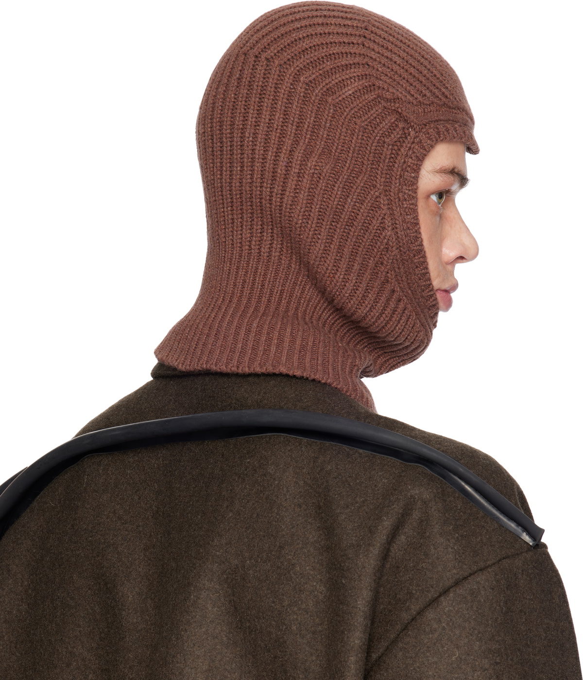 Rick Owens Brown Porterville Skull Balaclava Rick Owens