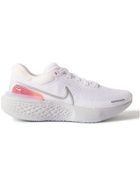 NIKE RUNNING - ZoomX Invincible Run Rubber-Trimmed Flyknit Running Sneakers - White