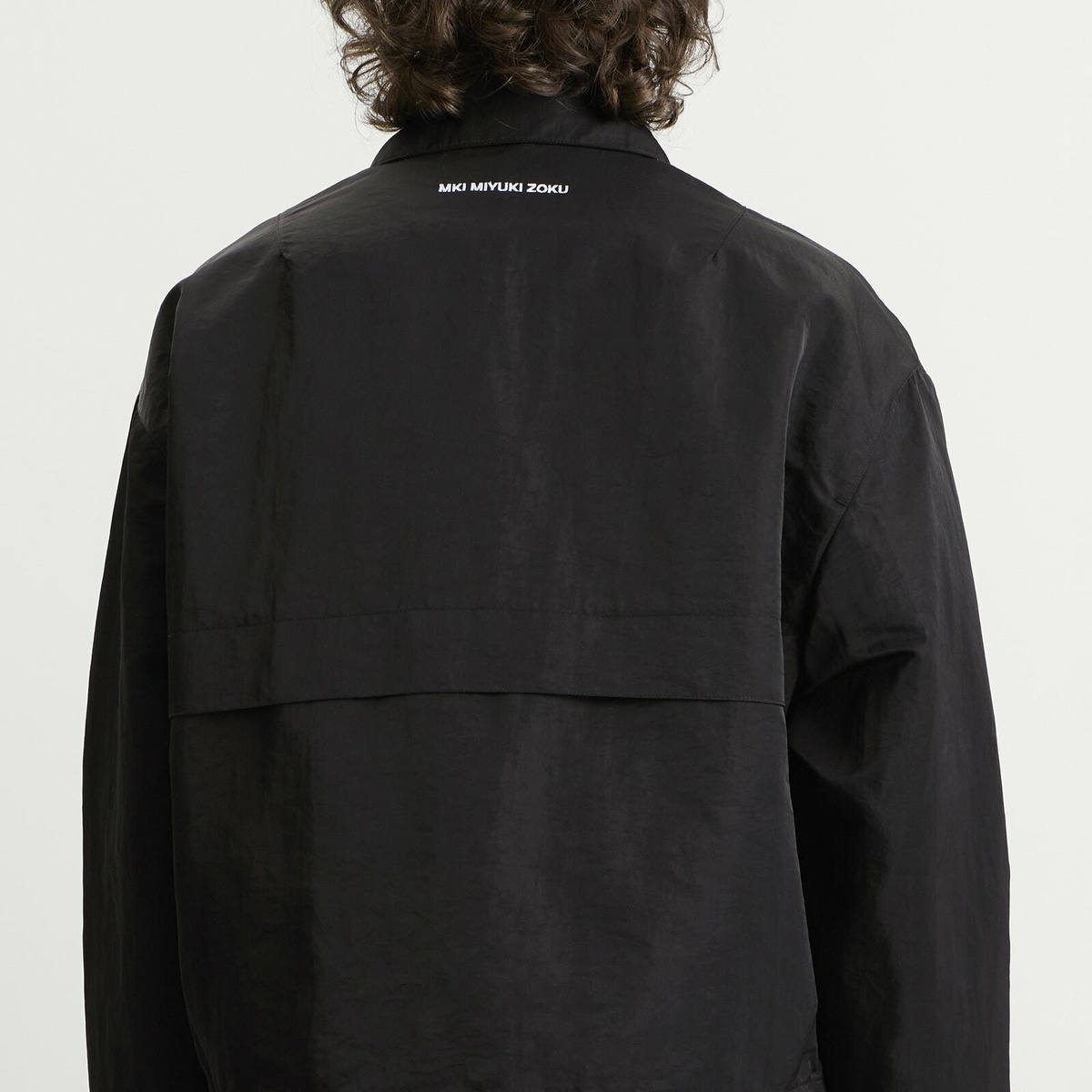 MKI Men's Silky Nylon Pilot Jacket in Black