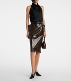 Stella McCartney Snake-effect midi skirt
