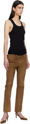 TOM FORD Tan Full Grain Lamb Suede Pants