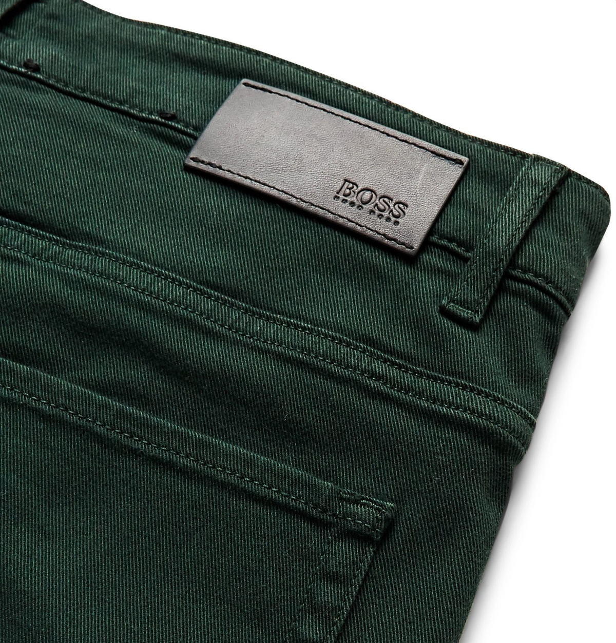 Hugo - Delaware Slim-Fit Stretch-Denim Jeans - Green Hugo Boss