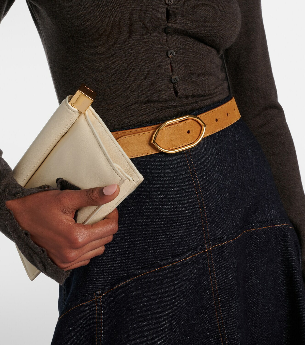 Jacquemus Calisson suede belt