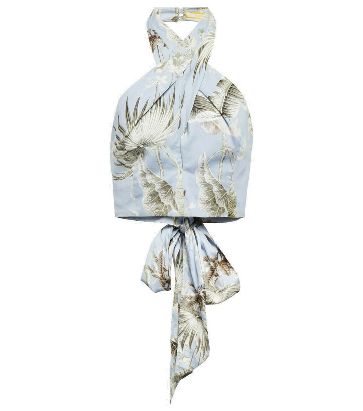 Photo: Erdem - Luna printed cotton cropped top