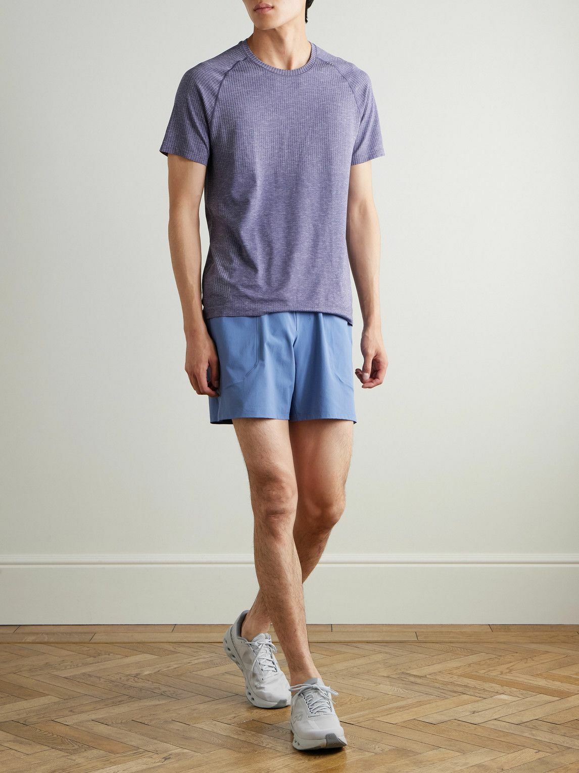 Lululemon - License to Train Linerless 7" Straight-Leg Stretch Recycled-Shell Drawstring Shorts - Blue