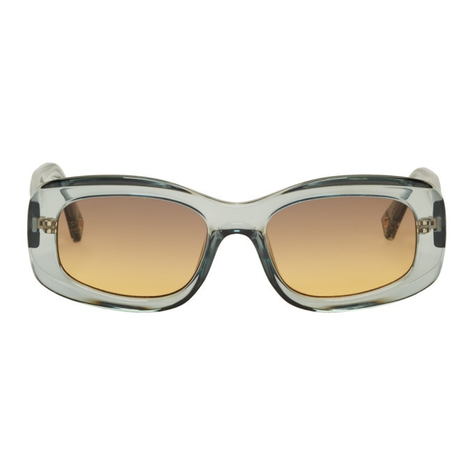 Photo: Double Rainbouu Blue Le Specs Edition Transparent Five Star Sunglasses