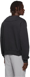 C2H4 Black Luminous Distressed Sweatshirt