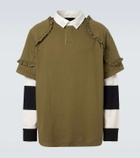Simone Rocha Layered ruffled cotton jersey polo shirt