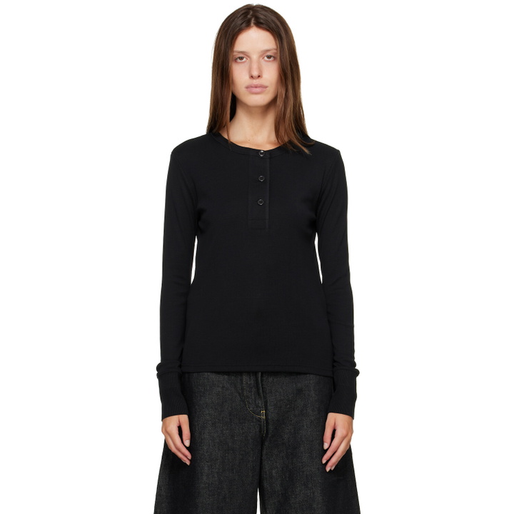 Photo: Studio Nicholson Black Roane Jersey Henley