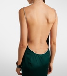 Tom Ford Crystal-embellished satin slip dress