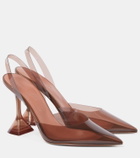 Amina Muaddi Holli 95 PVC slingback pumps
