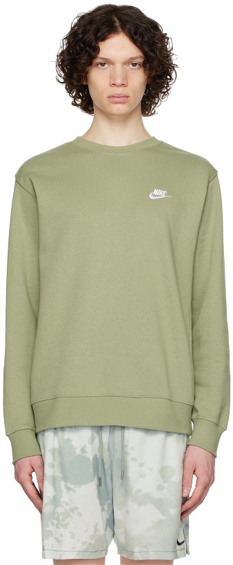 Photo: Nike Green Sportswear Club Sweatshirt