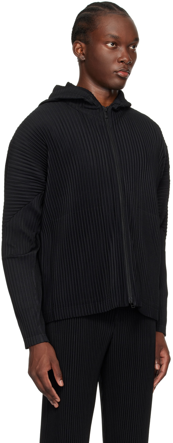 HOMME PLISSÉ ISSEY MIYAKE Black Monthly Color April Hoodie HOMME PLISSÉ ISSEY MIYAKE Black Monthly Color April Hoodie