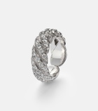 David Yurman Sculpted Cable 18kt white gold ring with diamonds