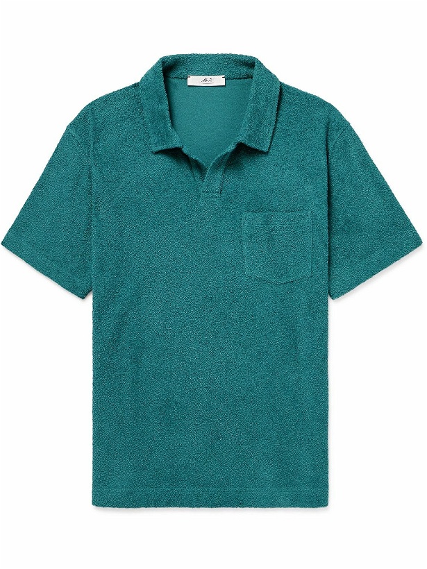 Photo: Mr P. - Cotton-Terry Polo Shirt - Blue