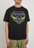 Rhude Montenegro Regatta Printed Cotton T-shirt Black