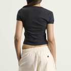 SKIMS Women's Worn In Jersey Baby V Neck T-Shirt in Washed Onyx