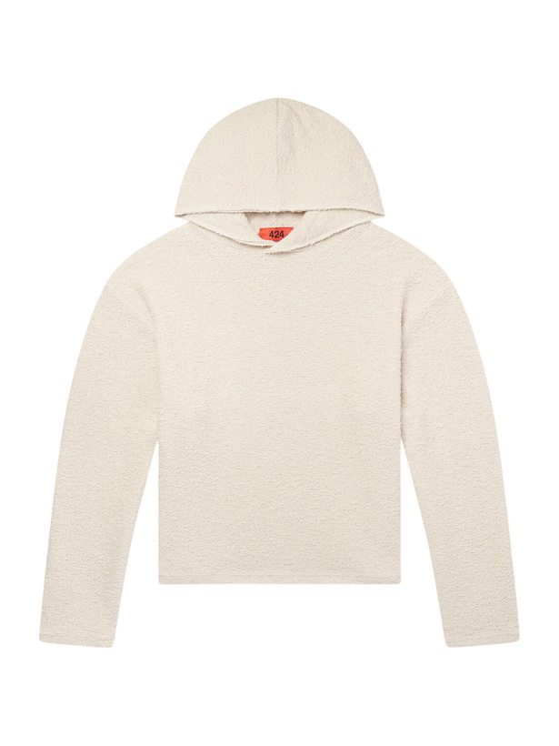 Photo: 424 - Cotton-Blend Bouclé Hoodie - Neutrals