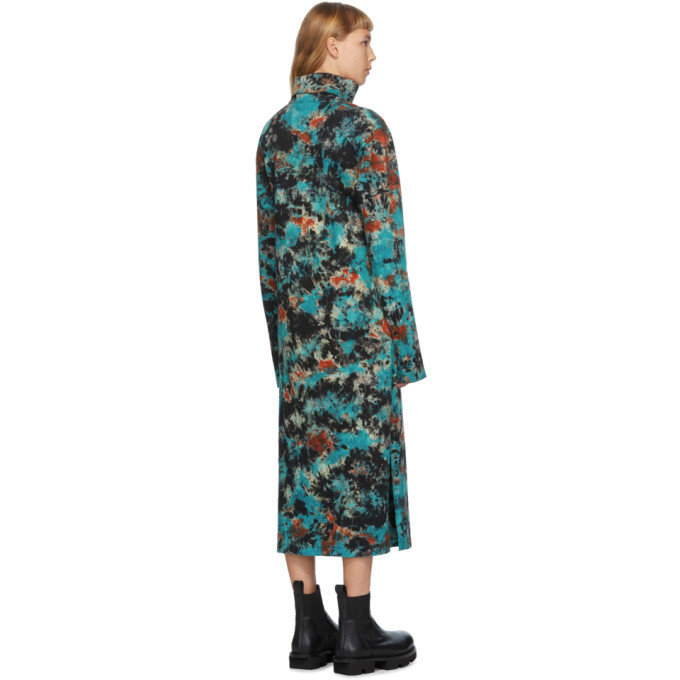 S.R. STUDIO. LA. CA. Multicolor Tie-Dye Tribal Flame Dress
