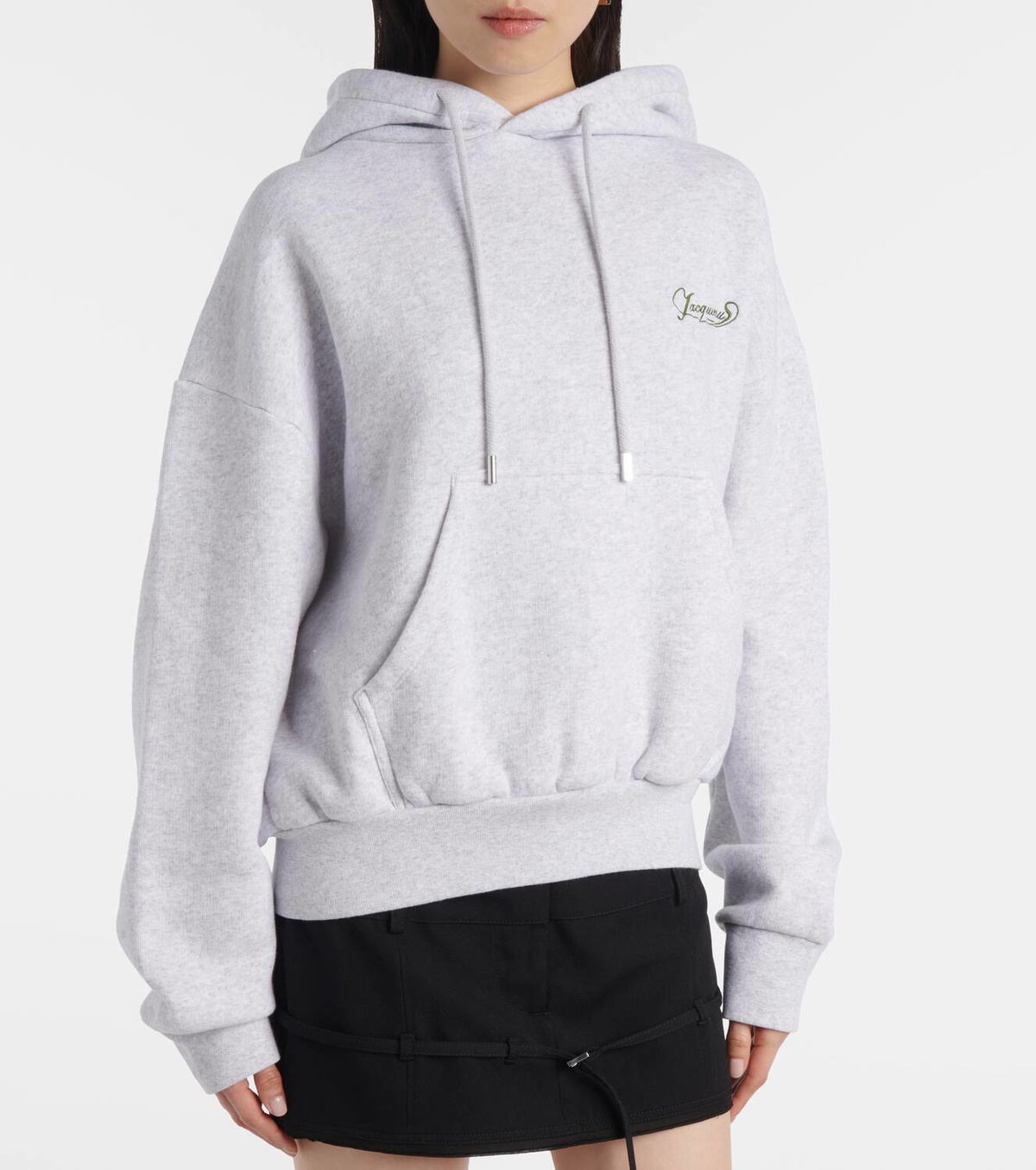 Jacquemus Corto logo cotton fleece hoodie
