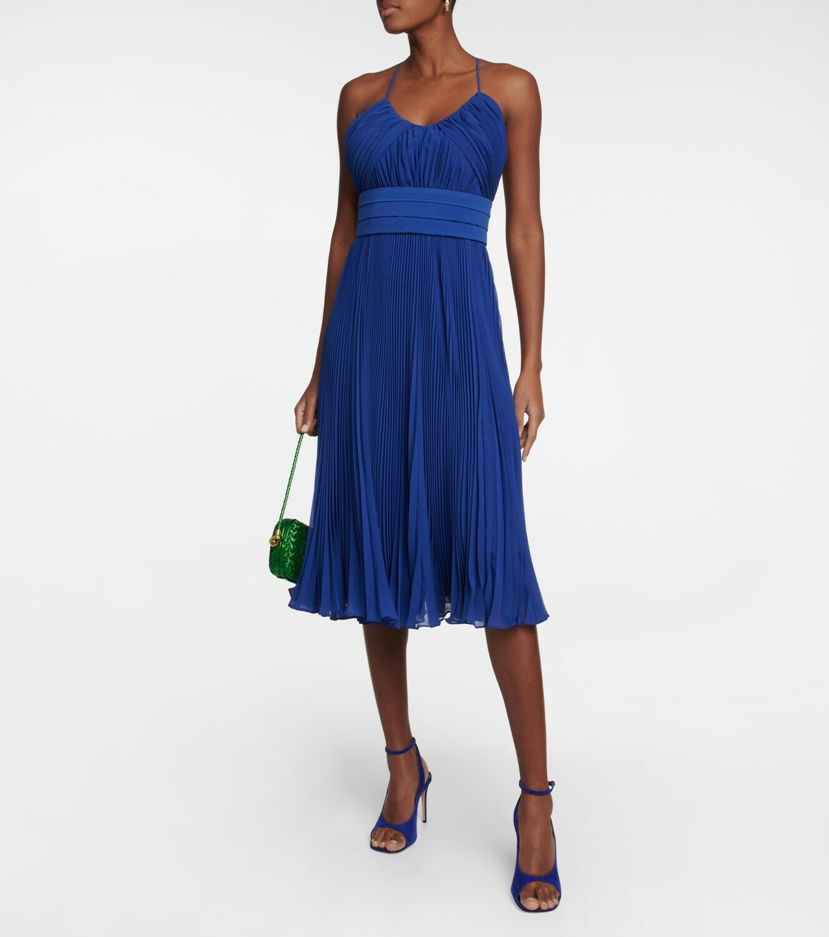 Max Mara - Clarino pleated georgette midi dress Max Mara