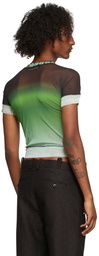 Ottolinger Green & Black Nylon Mesh T-Shirt