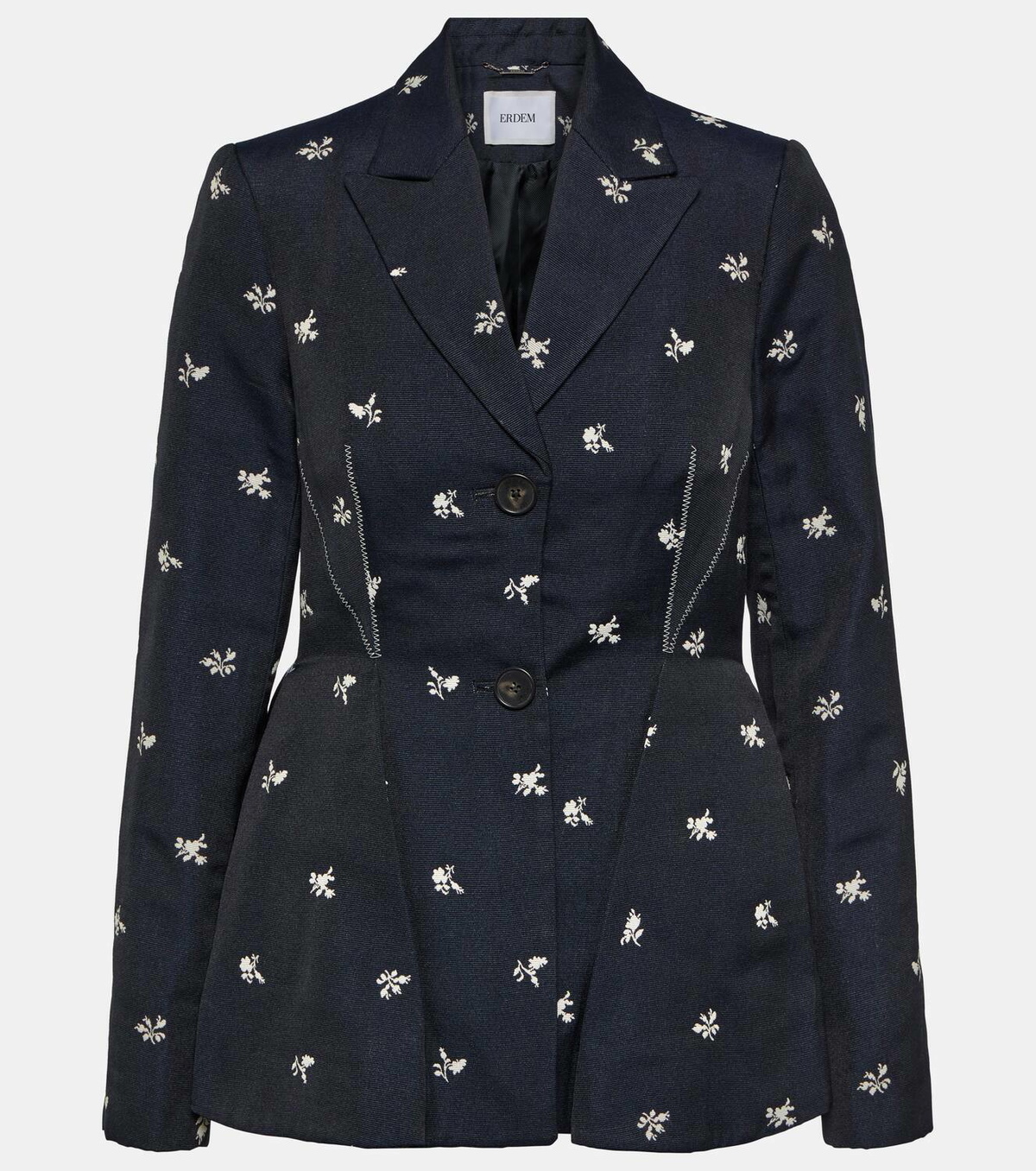 Erdem Floral peplum jacquard blazer Erdem