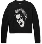 AMIRI - Intarsia Cotton-Bouclé Sweater - Men - Black