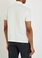 Emporio Armani Logo-embroidered Piqué Cotton Polo Shirt White