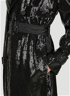 Sequin Trench Coat in Black