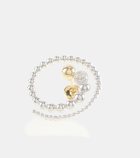 Rainbow K Ball 14kt gold and white gold single earring with diamonds