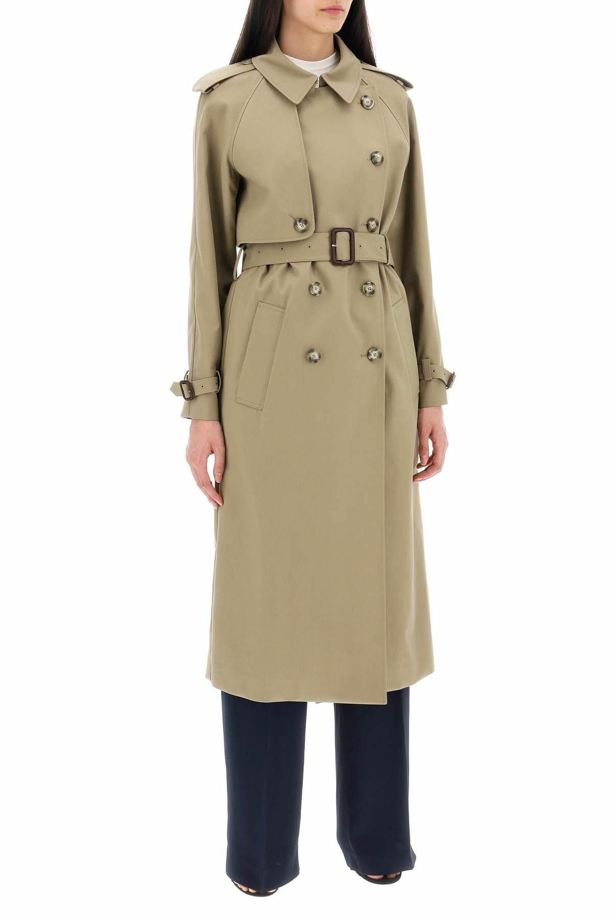 STELLA McCARTNEY sustainable cotton double-breasted trench