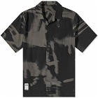 MCQ Men's Minimal Printed Vacation Shirt in Darkest Black