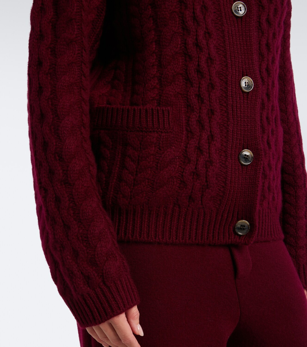 Lisa Yang Cable-knit cashmere cardigan